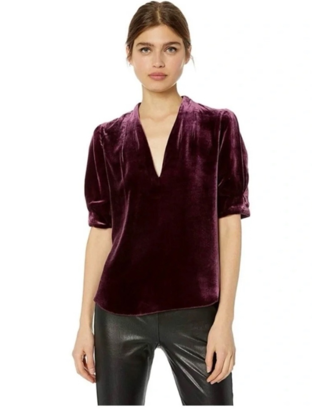Joie Ance Velvet Top Size Small
